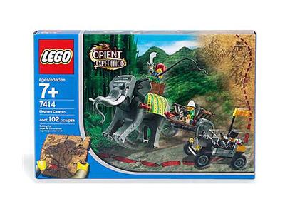 7414 Elephant Caravan (Retired) LEGO Adventurers product image 1, provided for visual reference and product detail review