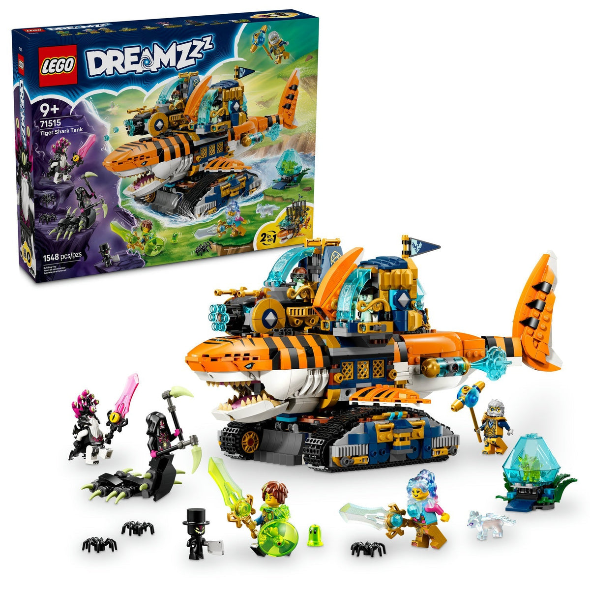 71515 Tiger Shark Tank (Retired) LEGO Dreamzzz product image 2, provided for visual reference and product detail review