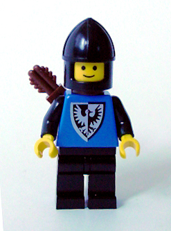 Black Falcon - Black Legs, Black Chin-Guard, Shield Bottom Pointed, Quiver (cas254) product image 1, provided for visual