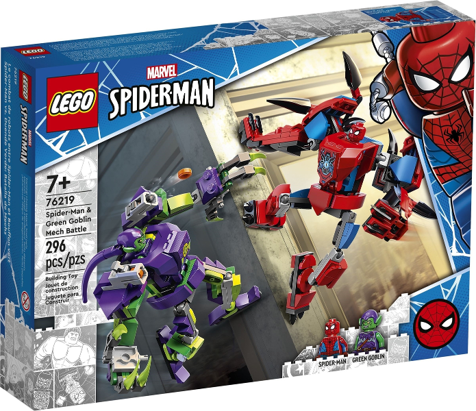 76219 Spider-Man & Green Goblin Mech Battle (Retired) LEGO Super Heroes product image 1, provided for visual reference and
