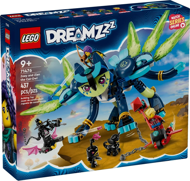 71476 Zoey and Zian the Cat-Owl (Retired) LEGO Dreamzzz product image 1, provided for visual reference and product detail
