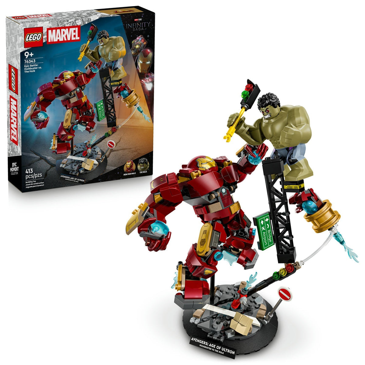 76343 Epic Battle: Hulkbuster vs. The Hulk (Retired) LEGO Super Heroes product image 2, provided for visual reference and