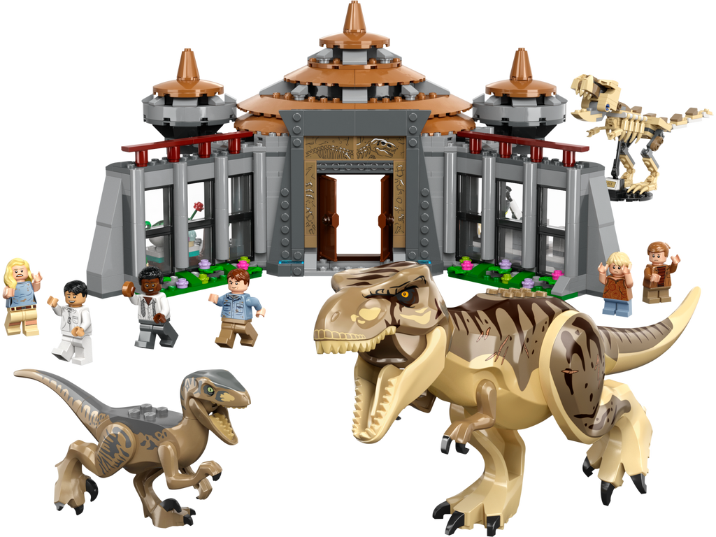 76961 Visitor Center: T. rex & Raptor Attack (Retired) LEGO Jurassic World product image 2, provided for visual reference