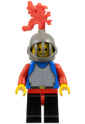 Breastplate - Blue with Red Arms, Black Legs with Red Hips, Dark Gray Grille Helmet, Red Plume Dragon (cas179) product image