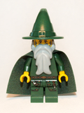 Kingdoms - Dark Green Wizard, Light Bluish Gray Beard, Cape (cas509) product image 1, provided for visual reference and