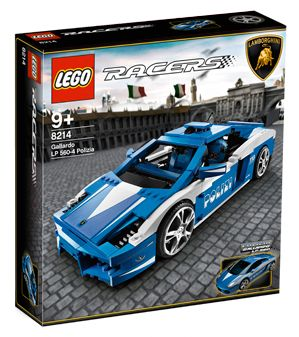 8214 Lamborghini Polizia (Retired) LEGO Racers product image 1, provided for visual reference and product detail review
