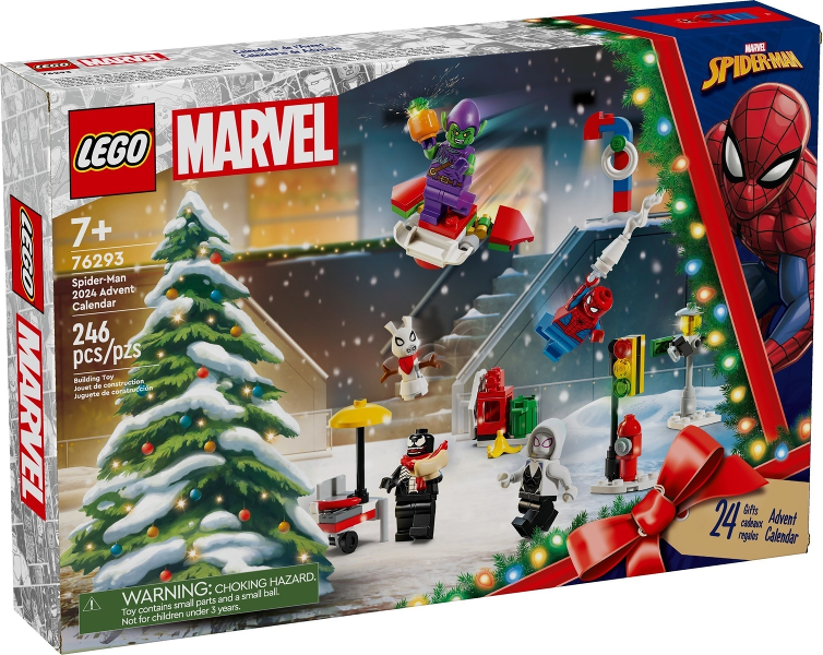 76293 Spider-Man Advent Calendar (2024) (Retired) LEGO Marvel product image 1, provided for visual reference and product