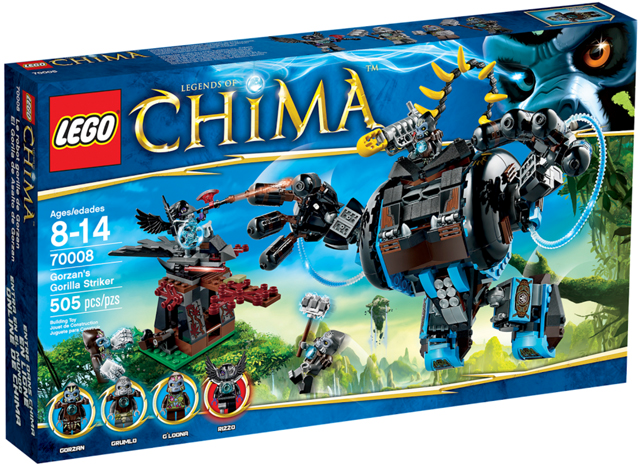 70008 Gorzan's Gorilla Striker (Retired) LEGO Legends of Chima product image 1, provided for visual reference and product