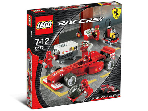 8673 Ferrari F1 Fuel Stop (Retired) LEGO Racers product image 1, provided for visual reference and product detail review