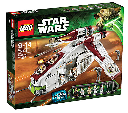 75021 Republic Gunship (Retired) LEGO Star Wars product image 1, provided for visual reference and product detail review