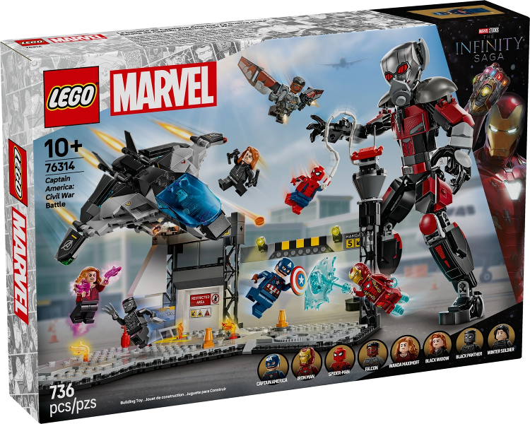 76314 Captain America: Civil War Battle (Retired) LEGO Super Heroes product image 1, provided for visual reference and