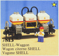 7813 Shell Tanker Wagon (Retired) LEGO Trains product image 2, provided for visual reference and product detail review