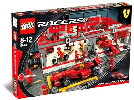 8144 Ferrari 248 F1 Team (Michael Schumacher Edition) (Retired) LEGO Racers product image 1, provided for visual reference