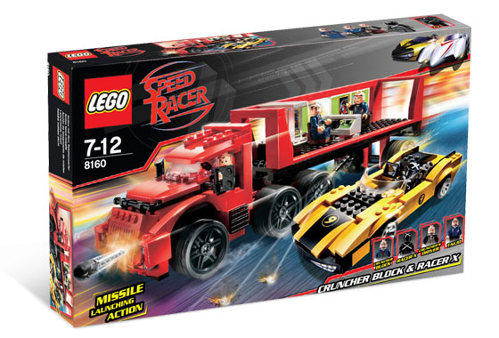 8160 Cruncher Block & Racer X (Retired) LEGO Speed Racer product image 1, provided for visual reference and product detail