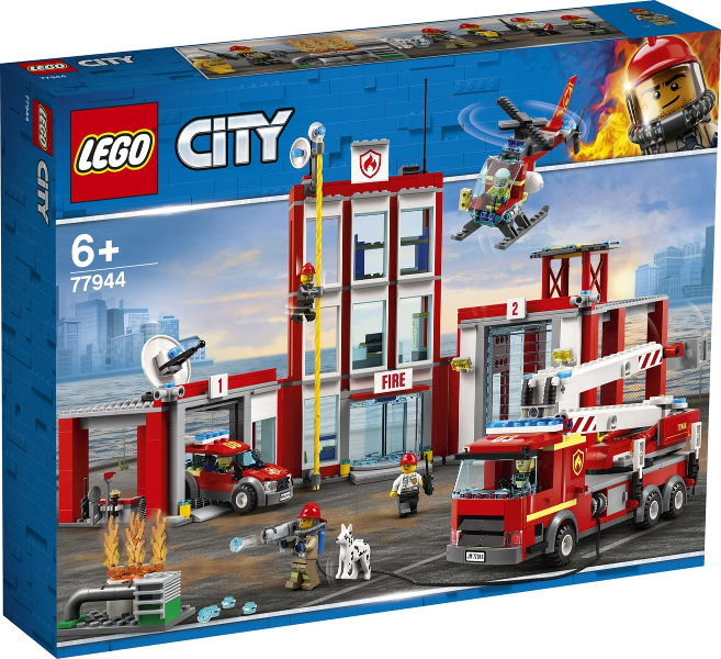 77944 Fire Station Headquarters (Retired) LEGO City product image 1, provided for visual reference and product detail review