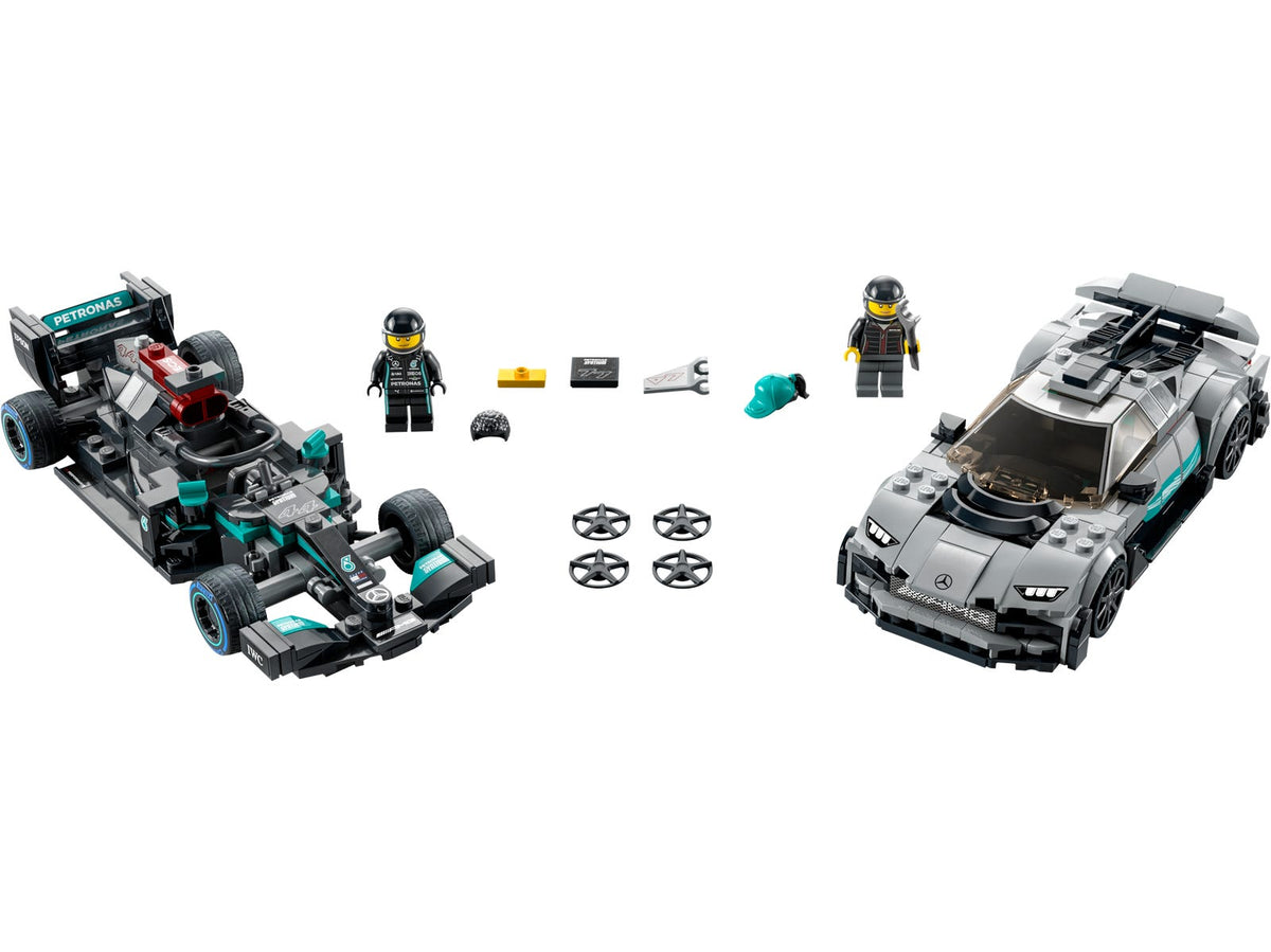 76909 Mercedes-AMG F1 W12 E Performance & Mercedes-AMG Project One (Retired) LEGO Speed Champions product image 2, provided