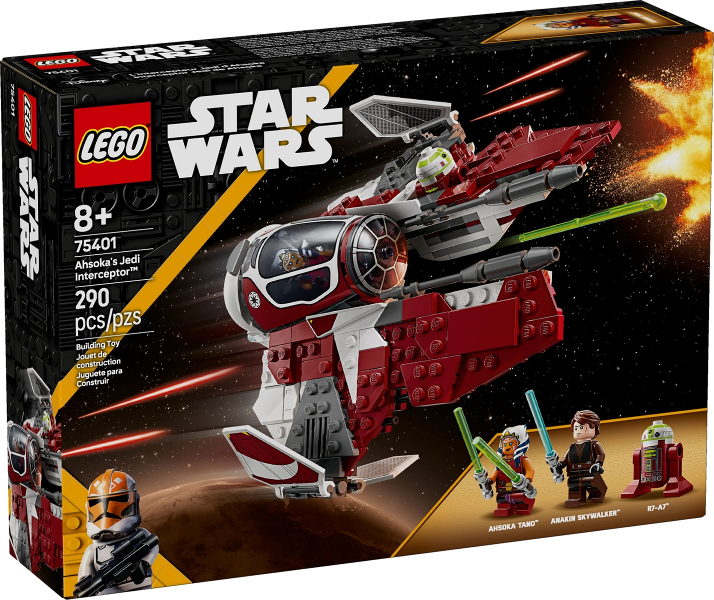 75401 Ahsoka's Jedi Interceptor (Retired) LEGO Star Wars product image 1, provided for visual reference and product detail