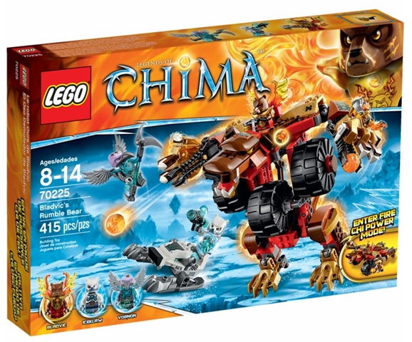 70225 Bladvic's Rumble Bear (Retired) LEGO Legends of Chima product image 1, provided for visual reference and product