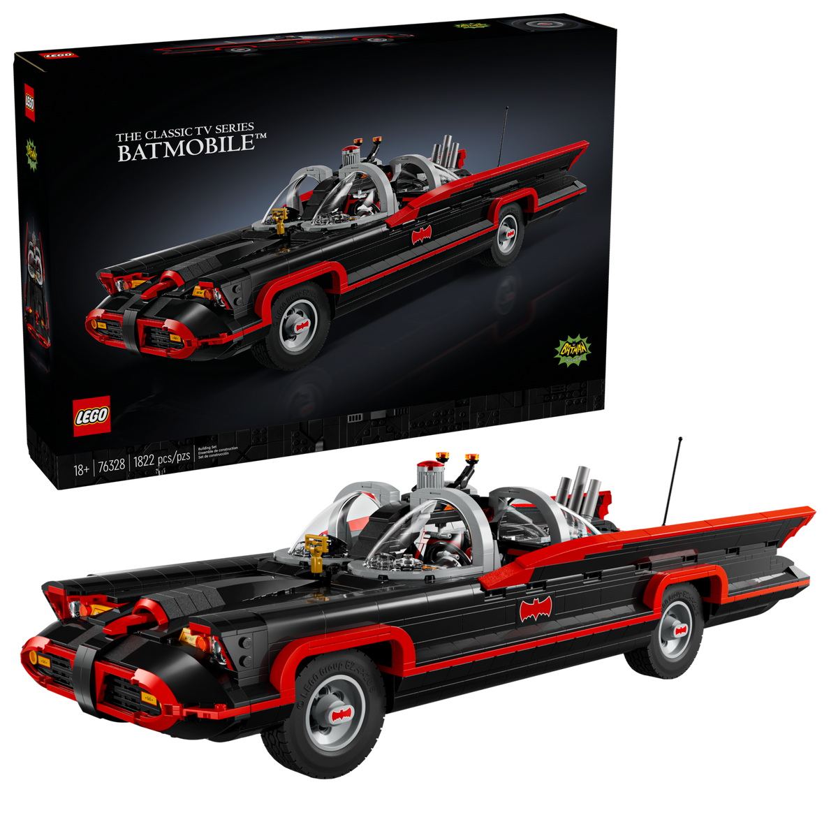 76328 Batman: The Classic TV Series Batmobile (Retired) LEGO Super Heroes product image 2, provided for visual reference and