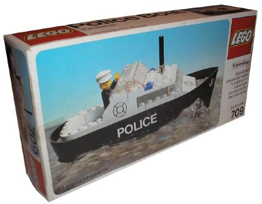 709 Police Boat (Retired) LEGO Town product image 1, provided for visual reference and product detail review