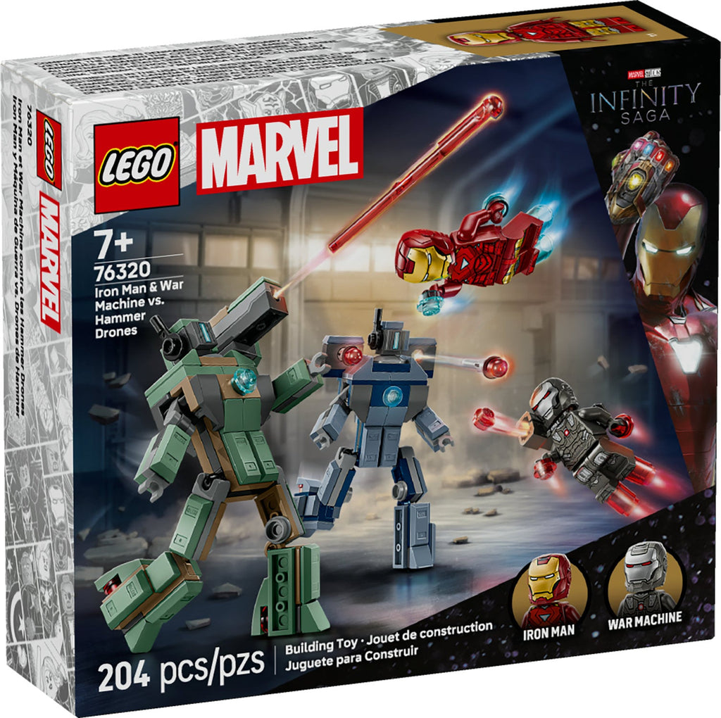 76320 Iron Man & War Machine vs. Hammer Drones (Retired) LEGO Super Heroes product image 1, provided for visual reference