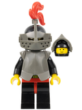 Breastplate - Armor over Black, Black Helmet, Dark Gray Visor, Red 3-Feather Plume (cas172) product image 1, provided for