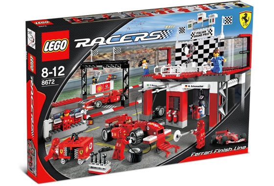 8672 Ferrari Finish Line (Retired) LEGO Racers product image 1, provided for visual reference and product detail review
