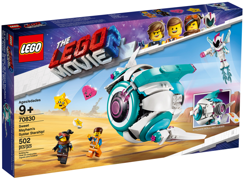 70830 Sweet Mayhem's Systar Starship! (Retired) LEGO The LEGO Movie 2 product image 1, provided for visual reference and