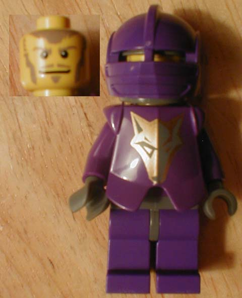Knights Kingdom II - Danju with Gold Pattern Armor, Dark Bluish Gray Hips and Helmet (cas269) product image 1, provided for