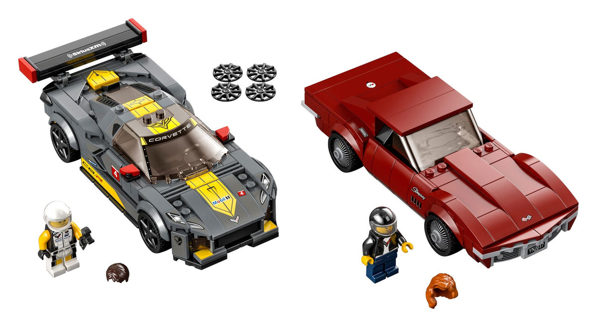 76903 Chevrolet Corvette C8.R Race Car and 1968 Chevrolet Corvette (Retired) LEGO Speed Champions product image 2, provided