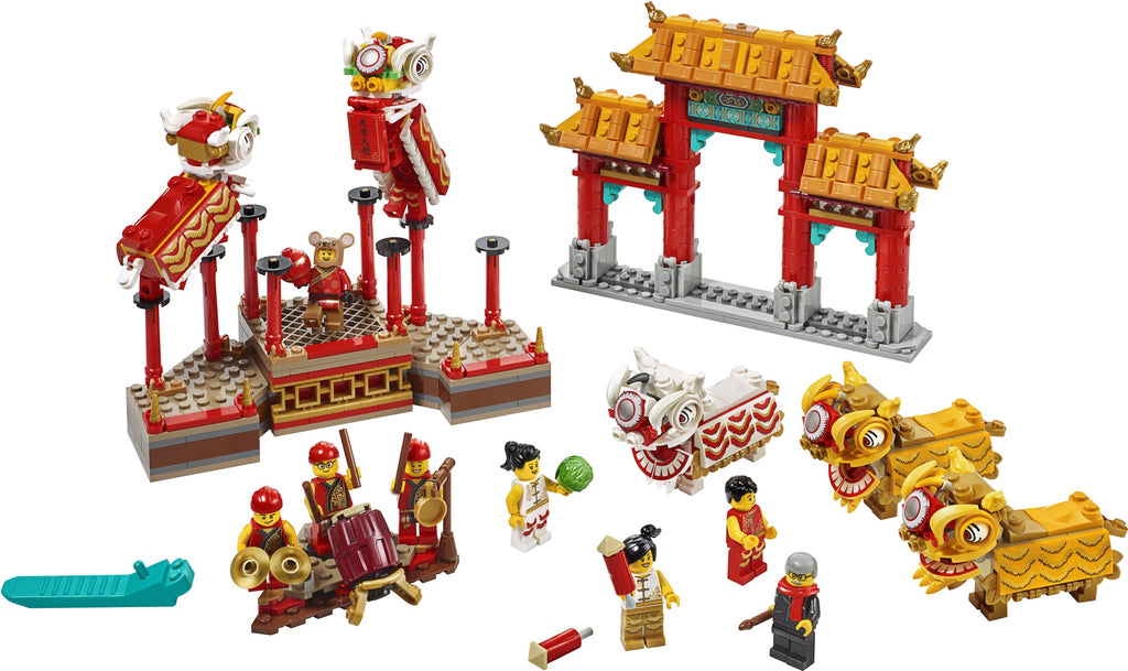 80104 Lion Dance (Retired) LEGO Seasonal product image 2, provided for visual reference and product detail review