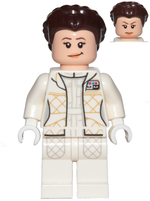 Princess Leia - Hoth Outfit, White Jacket, Lopsided Grin / Angry Frown (sw0958) product image 1, provided for visual