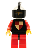 Classic - Knights Tournament Knight Black, Red Legs with Black Hips, Light Gray Helmet, Black Visor (cas007) product image