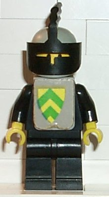 Classic - Yellow Castle Knight Black Cavalry - with Vest Stickers (cas085s) product image 1, provided for visual reference