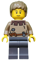 Fantasy Era - Peasant Male Young, Brown Eyebrows, Thin Grin (cas410) product image 1, provided for visual reference and