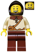 Kingdoms - Peasant, Male with Dark Brown Hood (cas491) product image 1, provided for visual reference and product detail