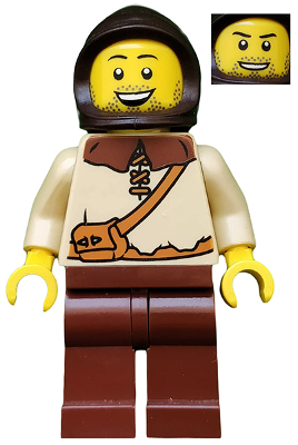 Kingdoms - Peasant, Male with Dark Brown Hood (cas491) product image 1, provided for visual reference and product detail
