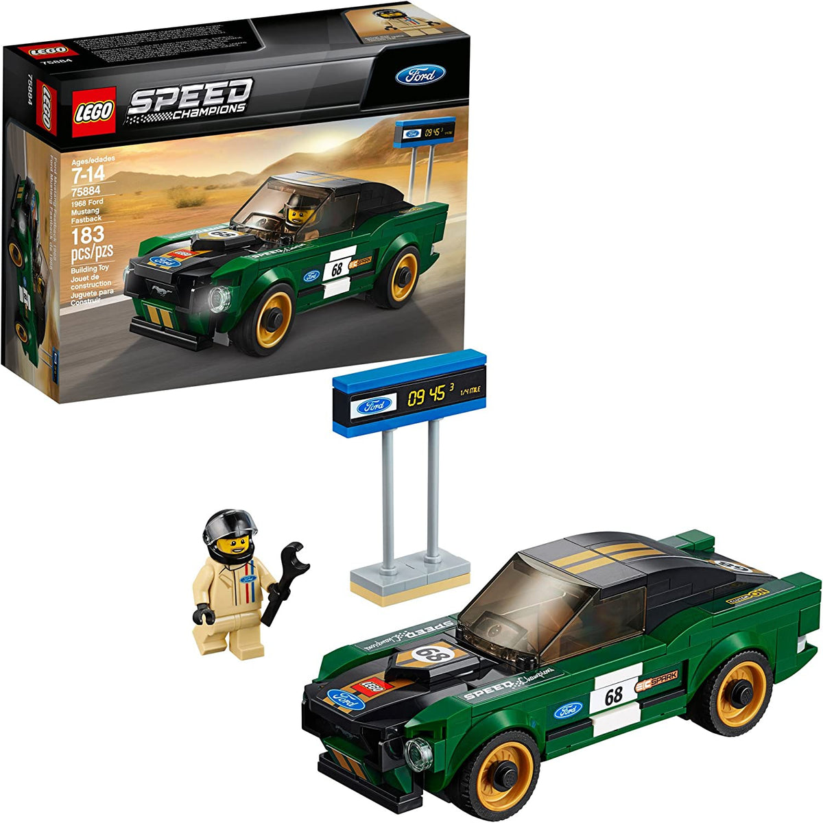 75884 1968 Ford Mustang Fastback (Retired) (New Sealed) product image 1, provided for visual reference and product detail