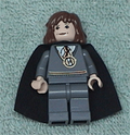 Hermione Granger - Gryffindor Stripe Torso with Time Turner Necklace, Dark Bluish Gray Legs, Black Cape (hp063) product