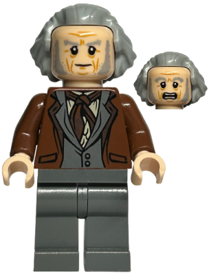 Garrick Ollivander - Reddish Brown Jacket, Hair Swept Back (hp169) product image 1, provided for visual reference and