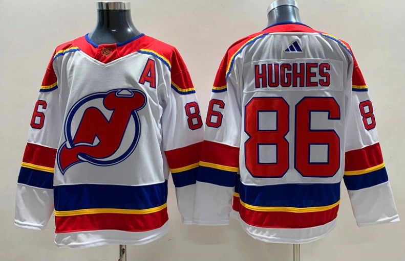 Jack Hughes New Jersey Devils Official NHL Adidas white