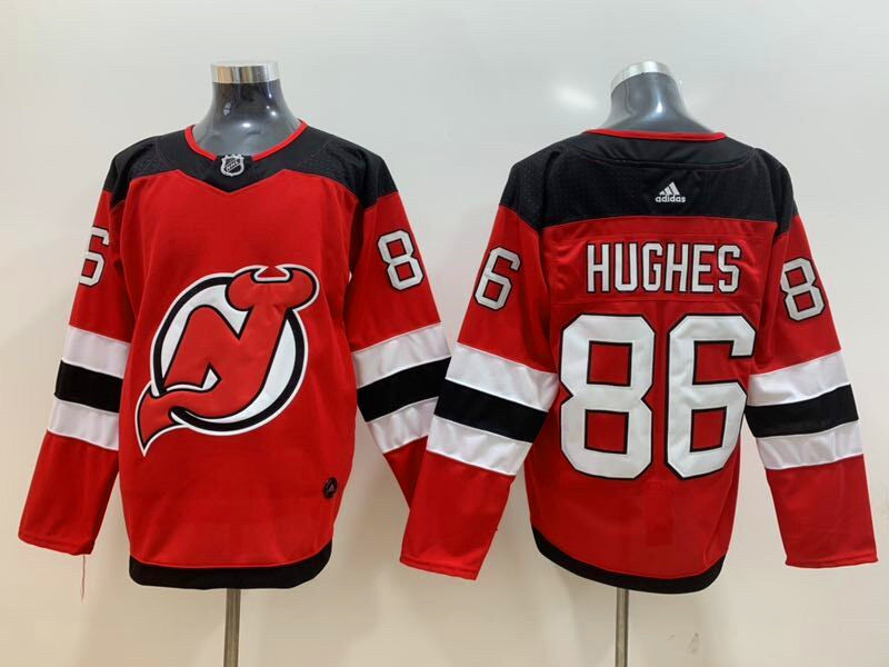 Jack Hughes New Jersey Devils Official NHL Adidas red
