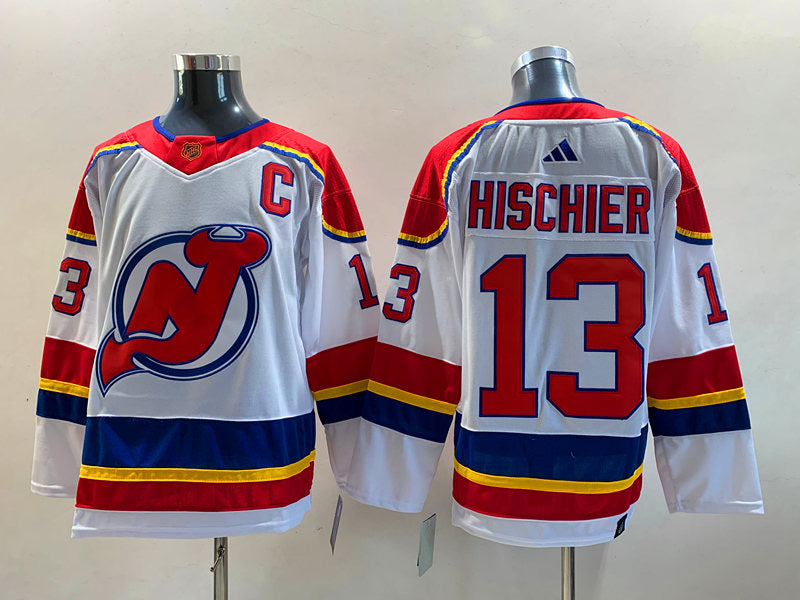Nico Hischier New Jersey Devils Official NHL Adidas white
