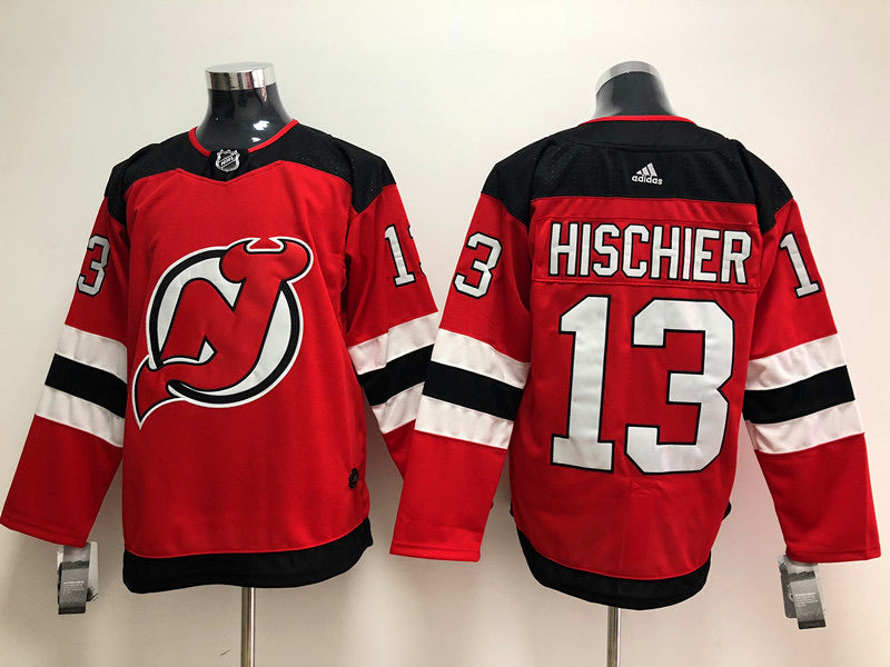 Nico Hischier New Jersey Devils Official NHL Adidas red product image 1