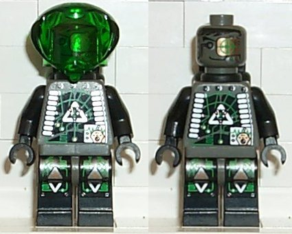 Insectoids Zotaxian Alien - Male, Gray and Black with Green Circuits and Silver Hoses, with Air Tanks (sp020) product image