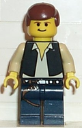 Han Solo - Yellow Head, Black Vest over Tan Shirt, Dark Blue Legs with Belts (sw0111) product image 1, provided for visual