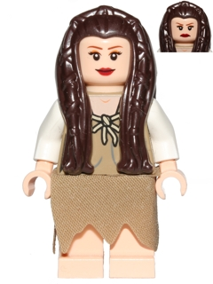 Princess Leia - Endor Outfit, Dark Tan Robe and Skirt, Loose Hair (sw0504) product image 1, provided for visual reference
