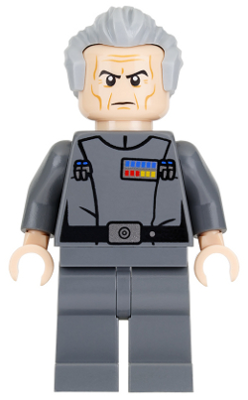 Grand Moff Wilhuff Tarkin - Dark Bluish Gray Uniform, Swept Back Hair, Black Eyebrows (sw0770) product image 1, provided for
